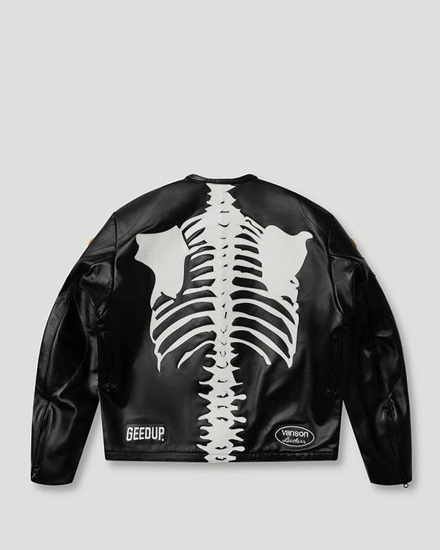 『セール中！』VANSON BONE JACKET Geedup x Vanson Bone Jacket Black/White – Geedup Co. US