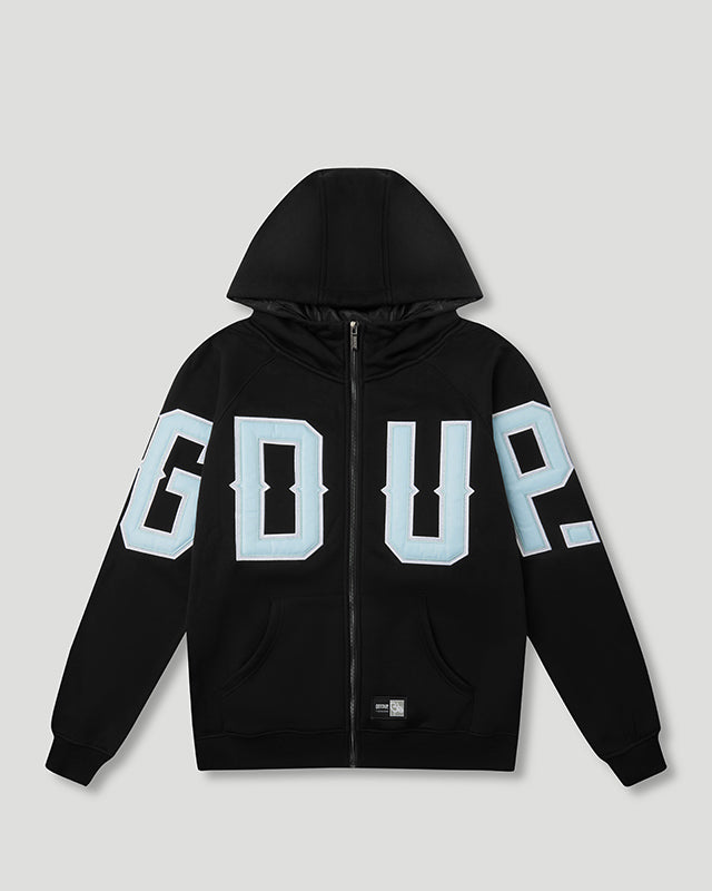 【新品未開封】フーディー ZIP-UP ブラック　GD G.D.U.P Zip Hoodie Black/Cool Blue – Geedup Co. US