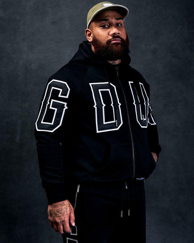 G.D.U.P Zip Hoodie Black/White