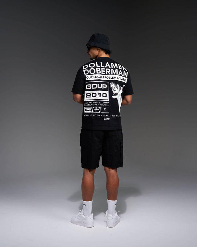 Dollamen Dobermann T-Shirt Black/White