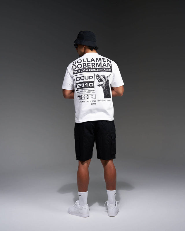 Dollamen Dobermann T-Shirt White/Black