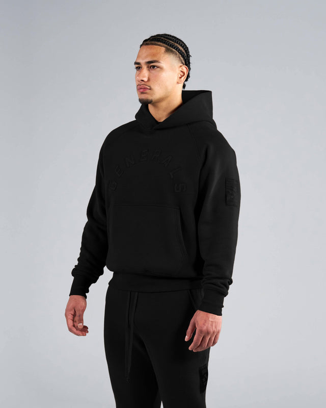 Generals Classic Fit Raglan Hoodie Jet Black