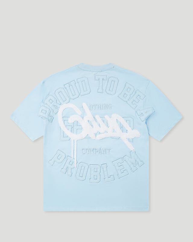 Proud To Be A Problem T-Shirt Cool Blue/White