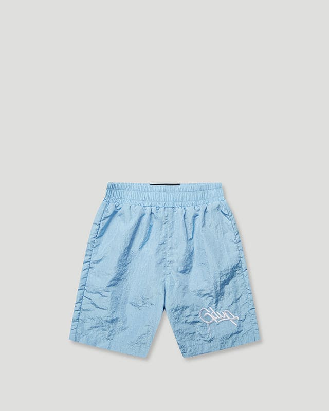 Handstyle Nylon Kids Shorts Light Blue