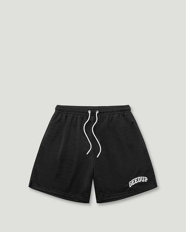 Team Logo Mesh Shorts Black