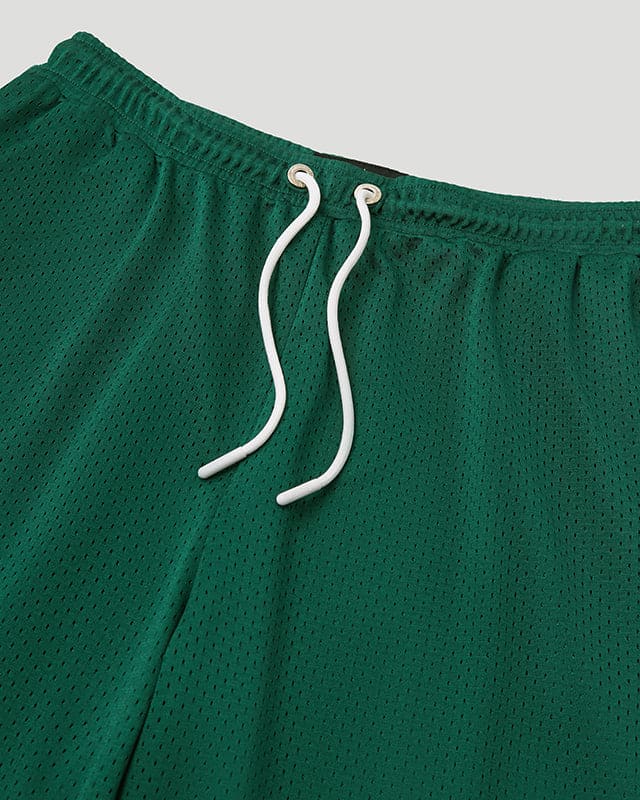 Team Logo Mesh Shorts Forest Green