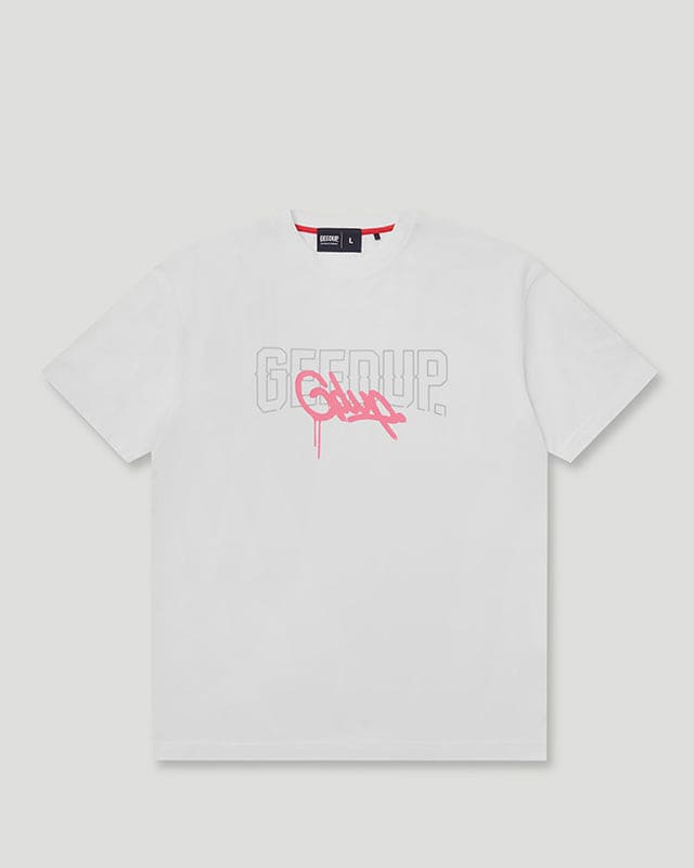 Neon Core Logo T-Shirt White/Pink