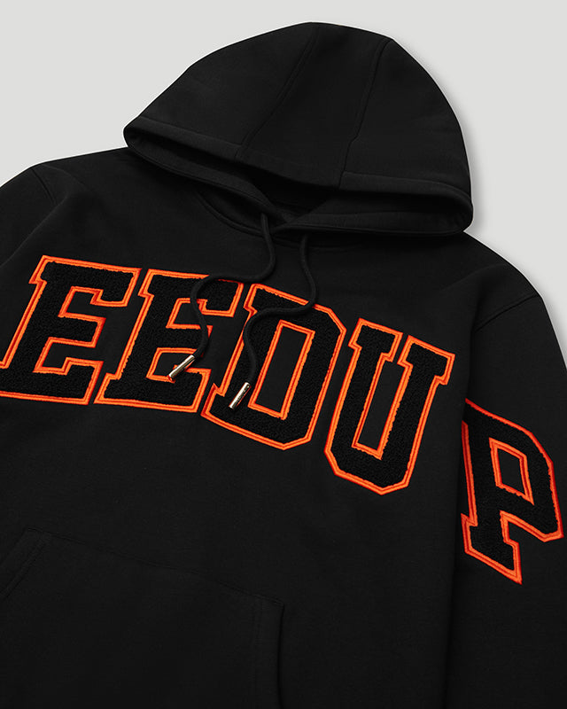 Team Logo Hoodie Black/Black Orange