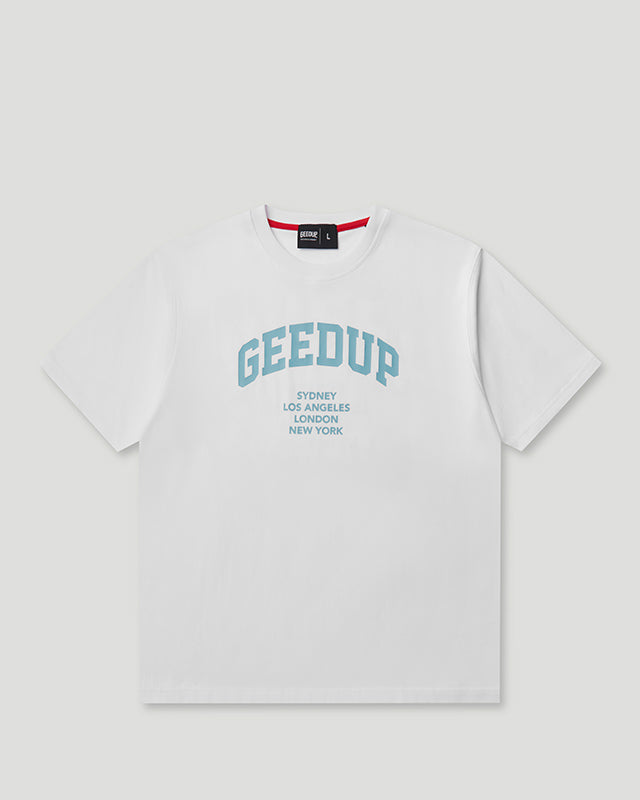 Geedup x Arrdee Cities T-Shirt White/Teal