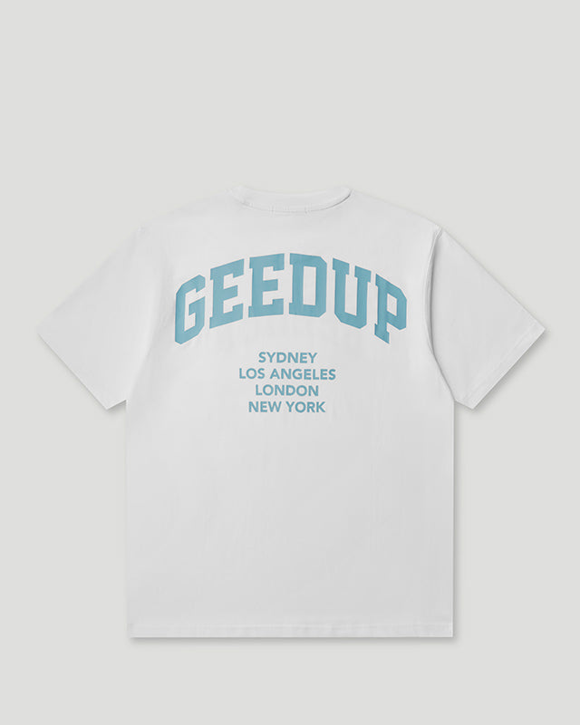 Geedup x Arrdee Cities T-Shirt White/Teal