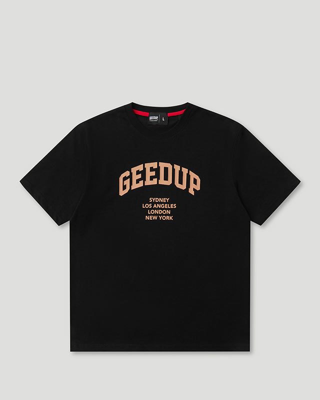 Geedup x Arrdee Cities T-Shirt Black/Peach