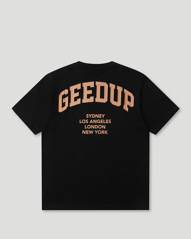 Geedup x Arrdee Cities T-Shirt Black/Peach