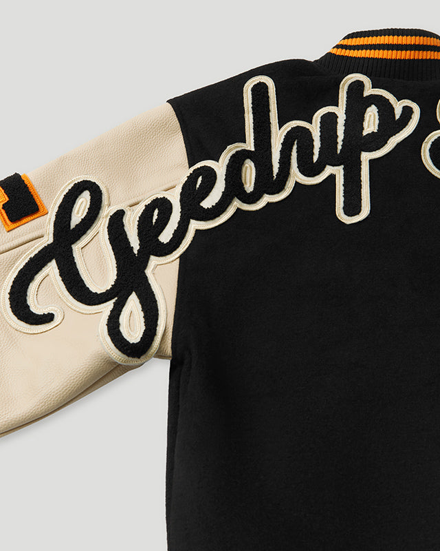 Geedup x Trapstar Letterman Jacket Black/Cream/Orange – Geedup Co. US