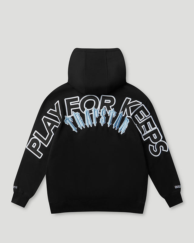 PFK x Trapstar Irongate Hoodie Black/Cool Blue