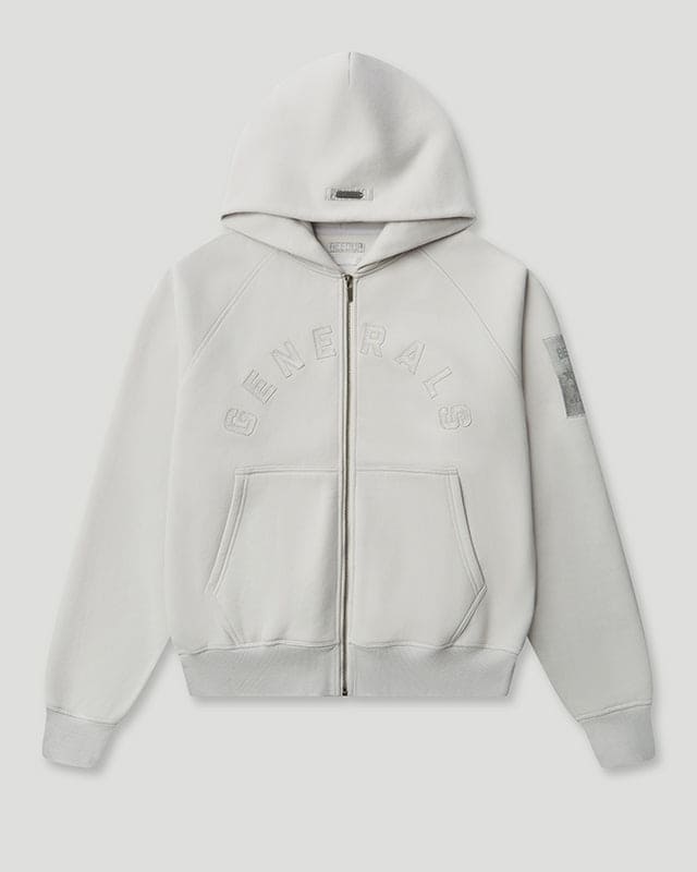 Generals Classic Fit Raglan Zip Hoodie Nimbus Cloud