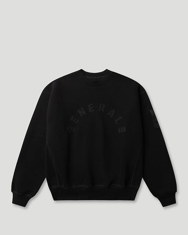 Generals Oversized Crewneck Jet Black