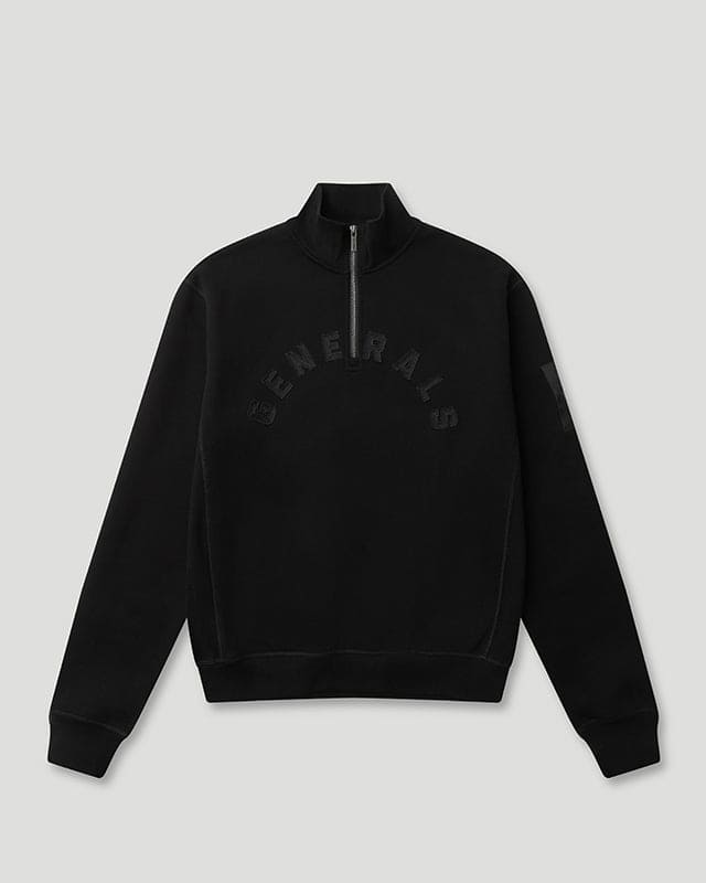 Generals Classic Qtr Zip Jet Black