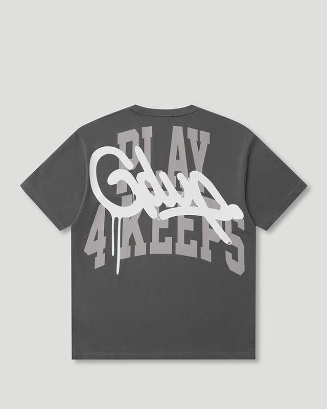 Play 4 Keeps T-Shirt Charcoal/White