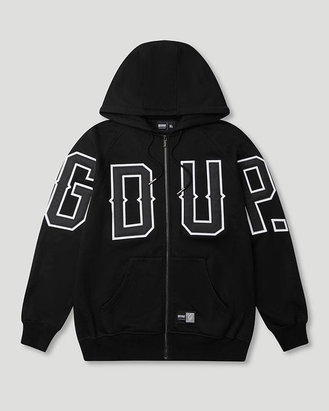 G.D.U.P Zip Hoodie Black/White