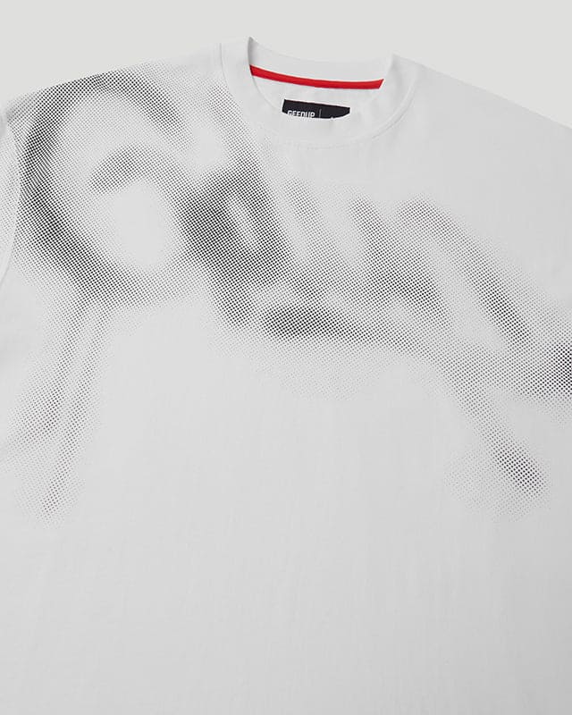 Handstyle Halftone T-Shirt White/Grey