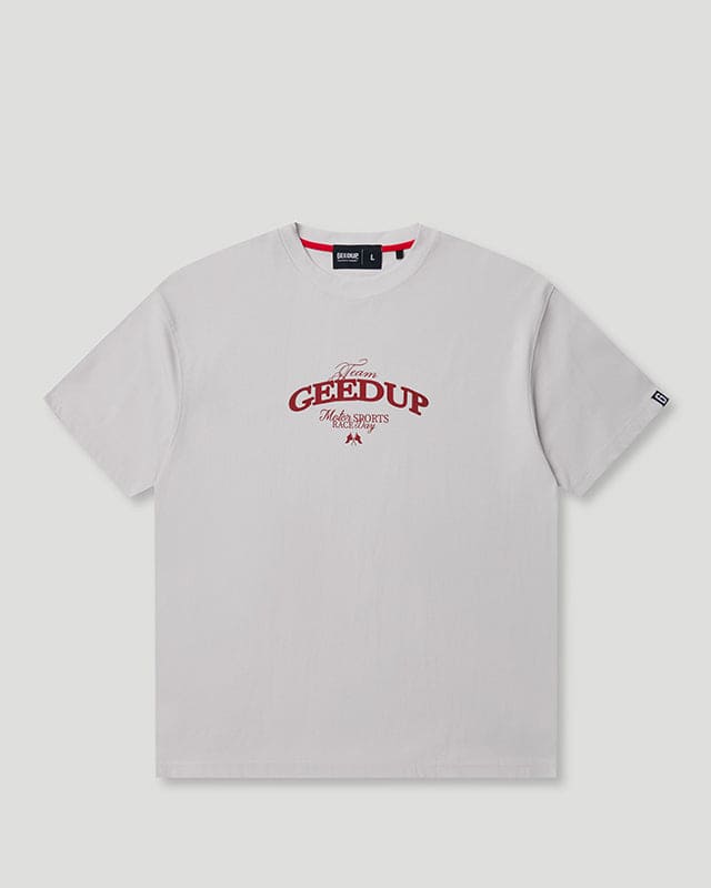 Team Geedup T-Shirt Ice Grey/Red