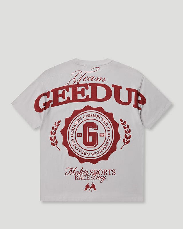 Team Geedup T-Shirt Ice Grey/Red