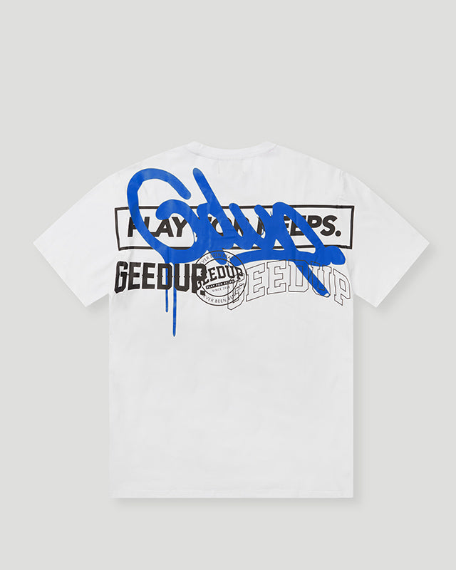 Subway T-Shirt White/Blue