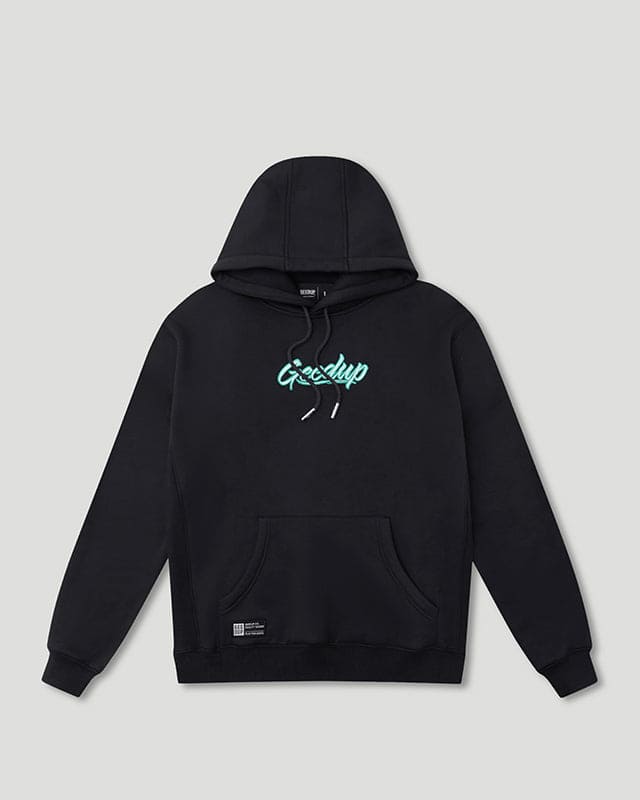 Script Hoodie Navy/Teal