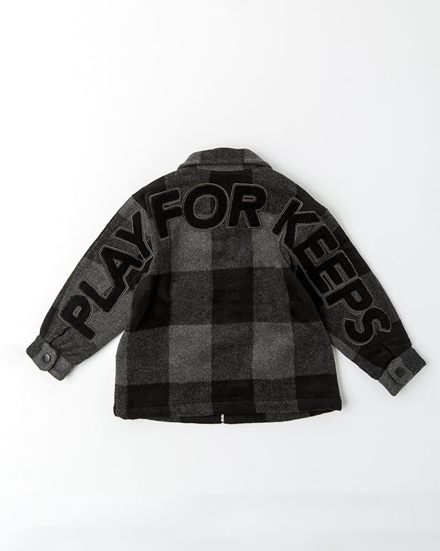 PFK Flannel Kids Jacket Black/Grey