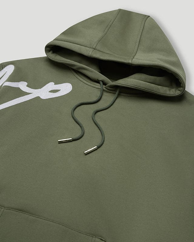 Geedup Signature Hoodie Olive/White