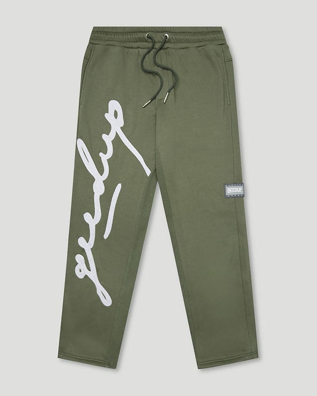 Geedup Signature Trackpants Olive/White