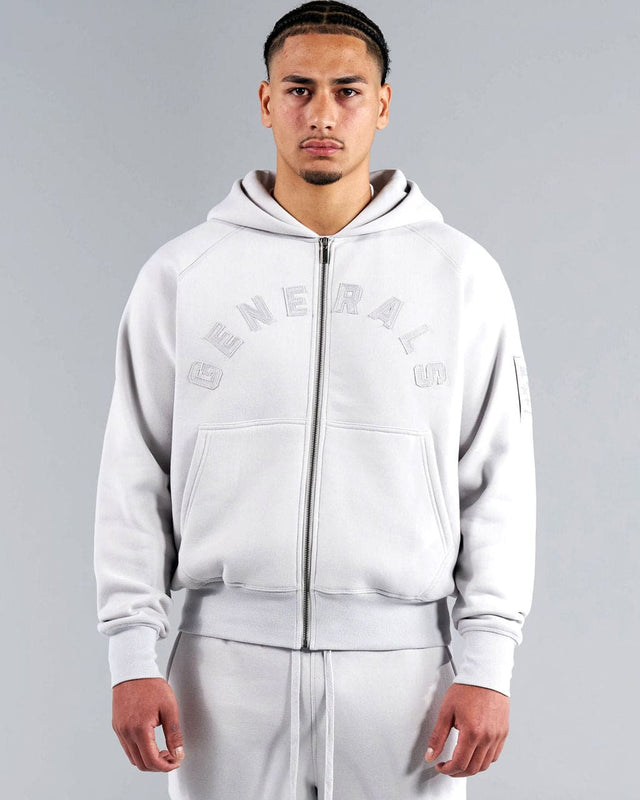 Generals Classic Fit Raglan Zip Hoodie Nimbus Cloud