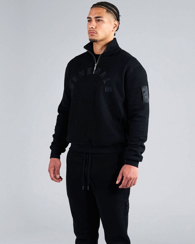 Generals Classic Qtr Zip Jet Black