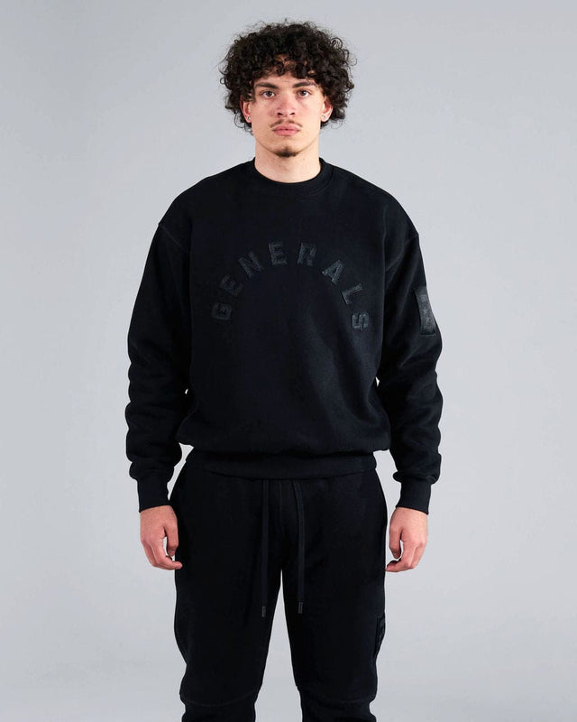 Generals Oversized Crewneck Jet Black