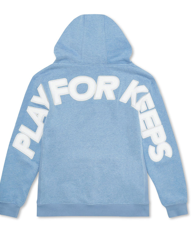 O/S Play For Keeps Hoody Ice Blue