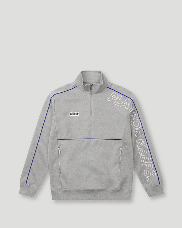Play For Keeps Qtr Zip Grey/Blue