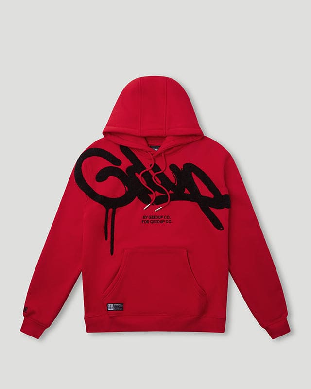 Handstyle Hoodie Red/Black – Geedup Co. US