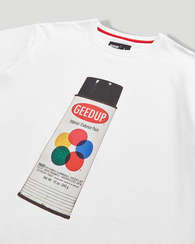 Geedup Spray Can T-Shirt White