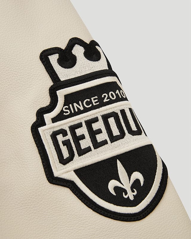 13YR PFK Varsity Jacket Black/Cream Geedup Co. US