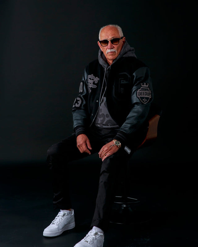 13YR PFK Varsity Jacket Black/Black – Geedup Co. US